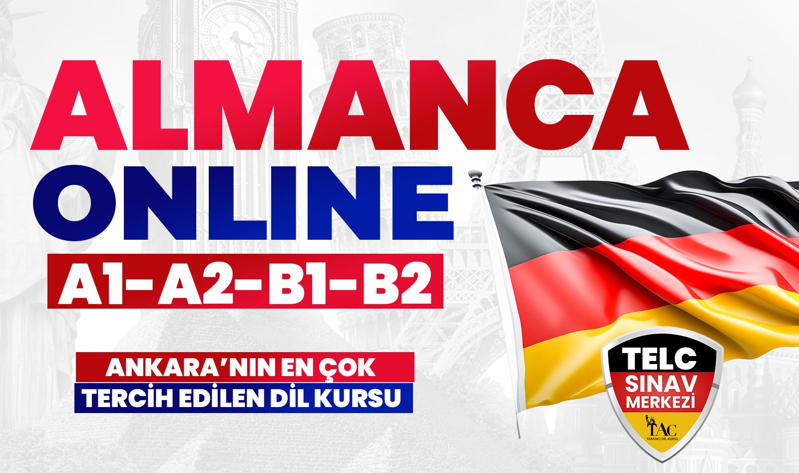 ONLINE GENEL ALMANCA TELC & GOETHE EĞİTİMİ 4+4 resmi