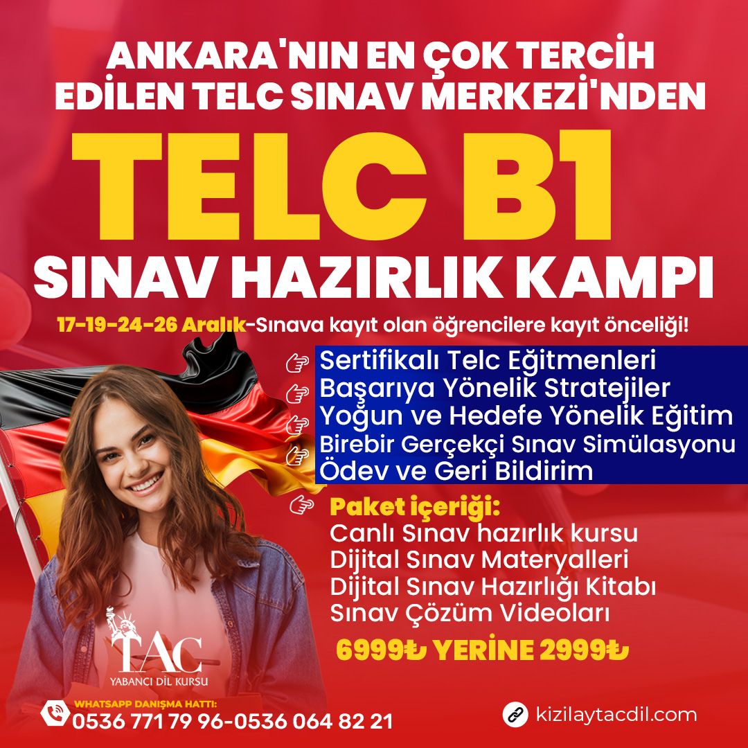 ONLINE TELC B1 HAZIRLIK KAMPI resmi