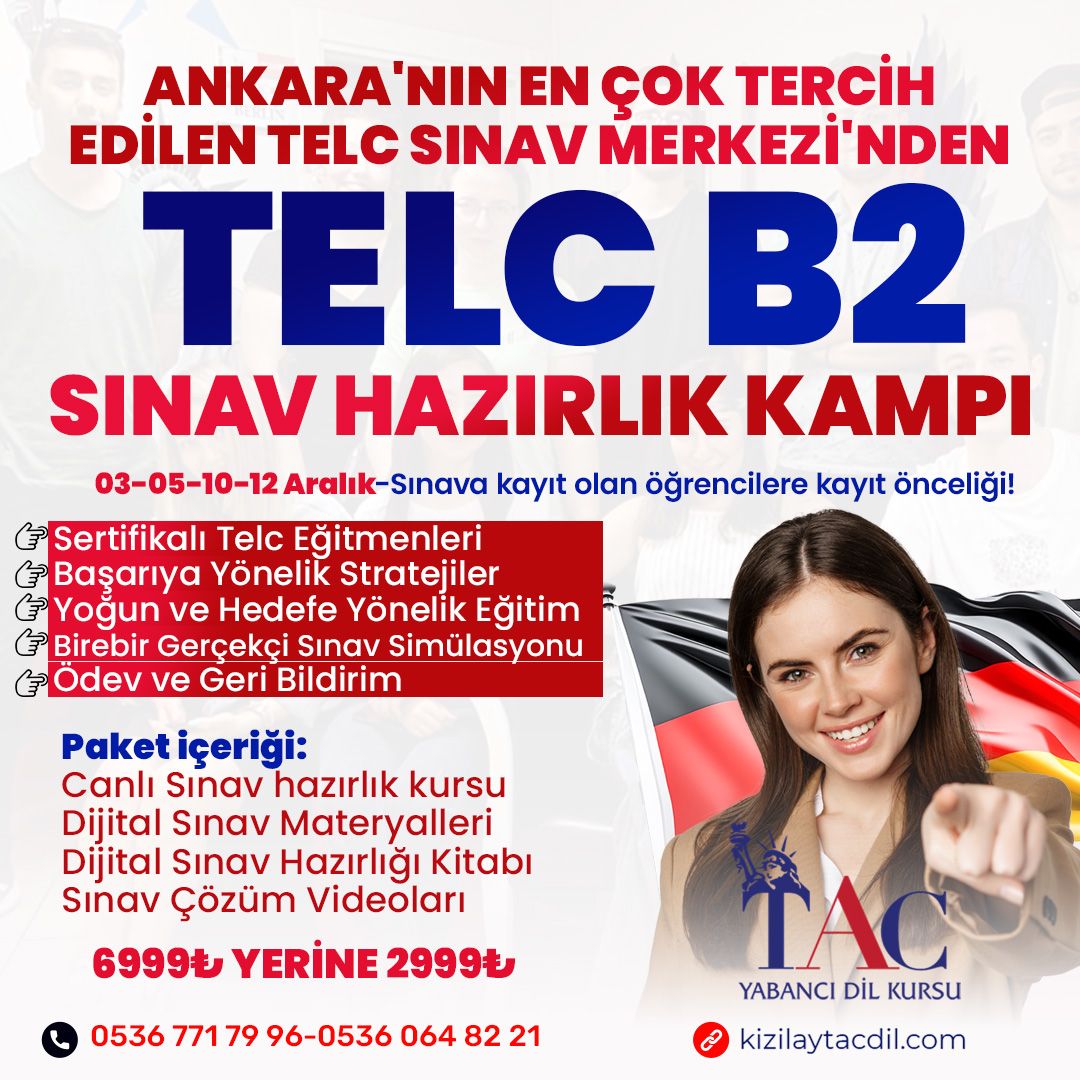 ONLINE TELC B2 HAZIRLIK KAMPI resmi